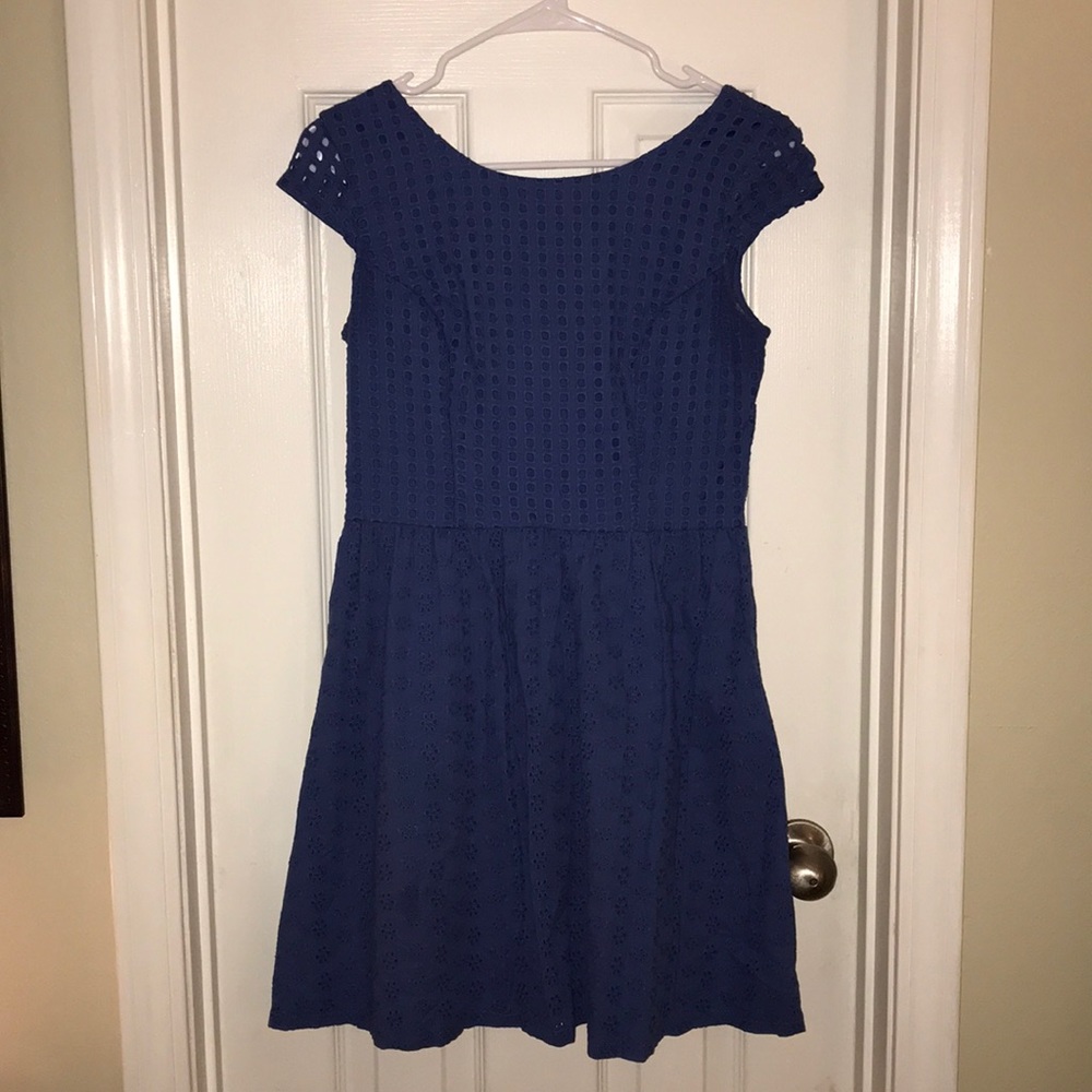 Blue lace dress